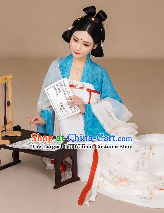 Chinese Ancient Palace Lady Hanfu Dress Traditional Historical Costumes Tang Dynasty Princess Clothing