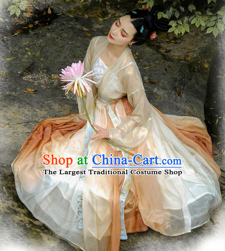 Chinese Ancient Palace Princess Hanfu Dress Traditional Historical Costumes Song Dynasty Noble Beauty Clothing