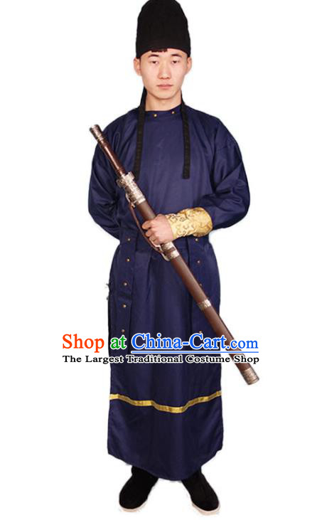 Chinese Tang Dynasty Swordsman Clothing Traditional Hanfu Robe Ancient Imperial Bodyguard Garment Costumes