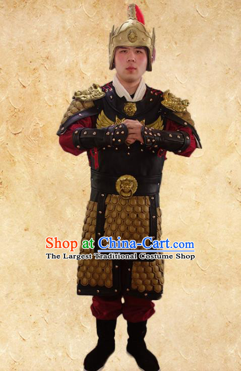 Chinese Traditional Armor Clothing Ancient Warrior Costumes Three Kingdoms Period Zhao Yun Garments