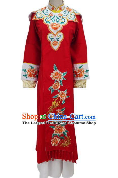 Chinese Peking Opera Hua Tan Garment Costume Ancient Empress Red Dress Shaoxing Opera Princess Clothing