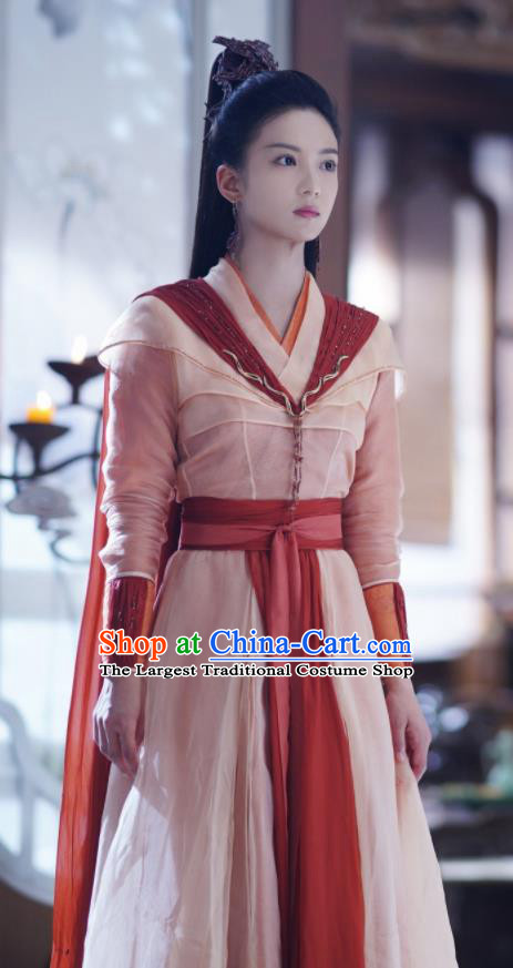 Chinese TV Series Ancient Love Poetry Feng Ran Dress Apparels Ancient Phoenix Fairy Garment Costume Swordswoman Clothing