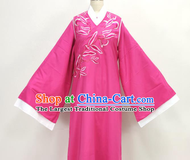 Chinese Beijing Opera Xiaosheng Magenta Robe Shaoxing Opera Zhu Yingtai Clothing Ancient Scholar Costume