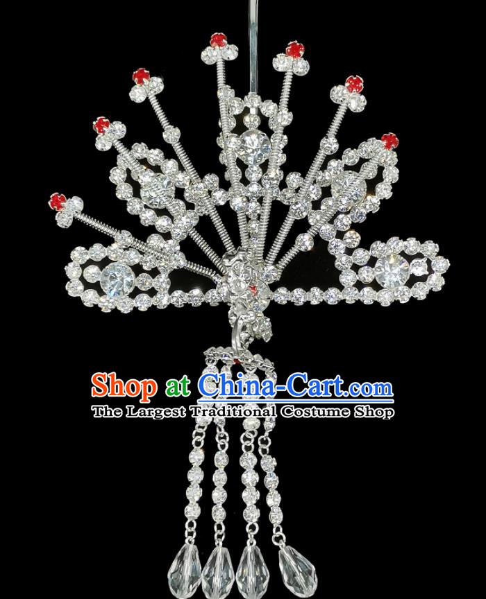 Chinese Ancient Empress Phoenix Hairpin Traditional Beijing Opera Diva Headpiece Peking Opera Actress Hair Jewelry