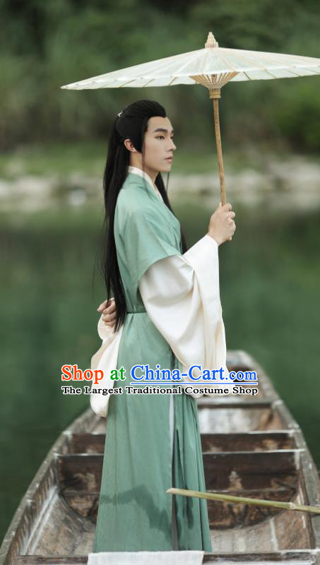 Chinese Ming Dynasty Scholar Garment Costumes Traditional Hanfu Apparel Ancient Swordsman Clothing