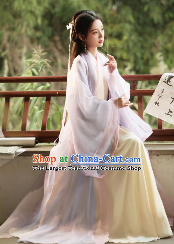 Chinese Jin Dynasty Princess Costume Ancient Swordswoman Clothing Traditional Hanfu Dress