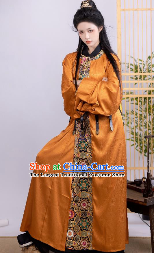 China Ancient Young Swordsman Clothing Traditional Design Brocade Hanfu Robe Tang Dynasty Costume for Women for Men