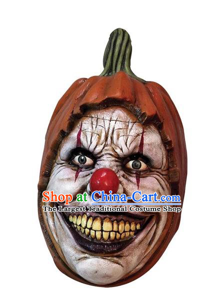 Top Fancy Ball Clown Headwear Cosplay Demon Prop Halloween Horror Pumpkin Mask