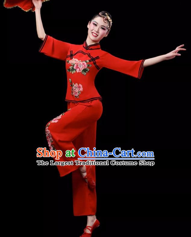 Ethnic Dance Costumes For Middle Aged And Elderly Women Fan Dance Performance Costumes Yangko Costumes Square Dance Suits