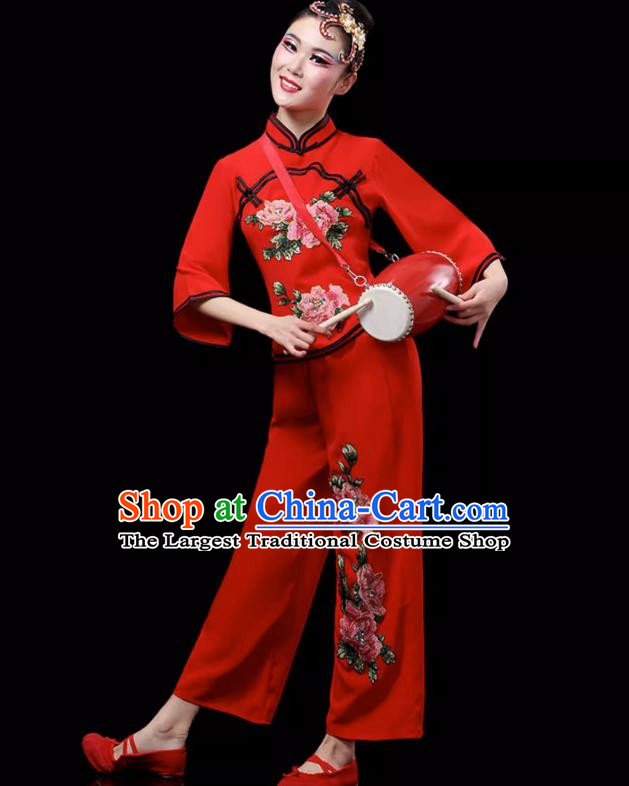 Ethnic Dance Costumes For Middle Aged And Elderly Women Fan Dance Performance Costumes Yangko Costumes Square Dance Suits