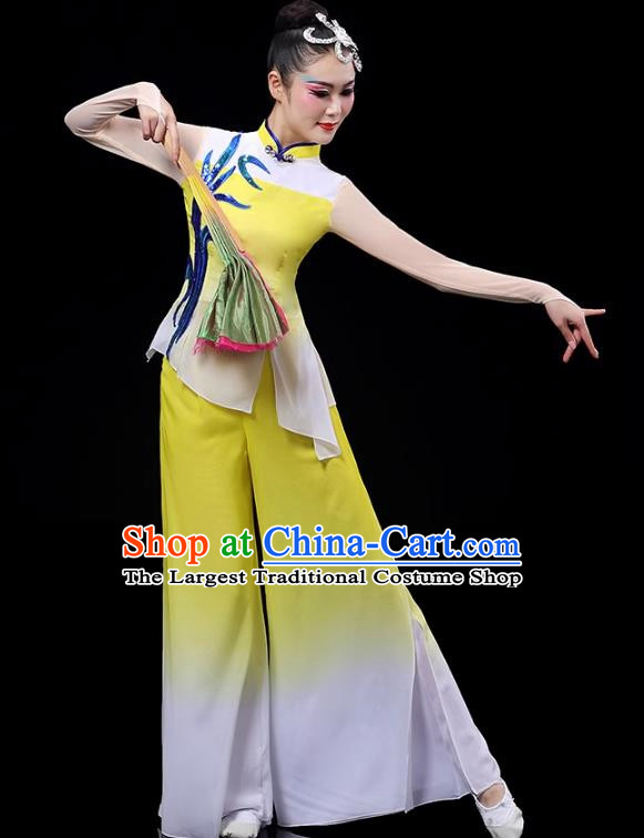 Classical Dance Costumes Yellow River Water Passes In Front Of My House Dance Costumes Fan Dance Costumes Square Dance Competition Yangko Costumes