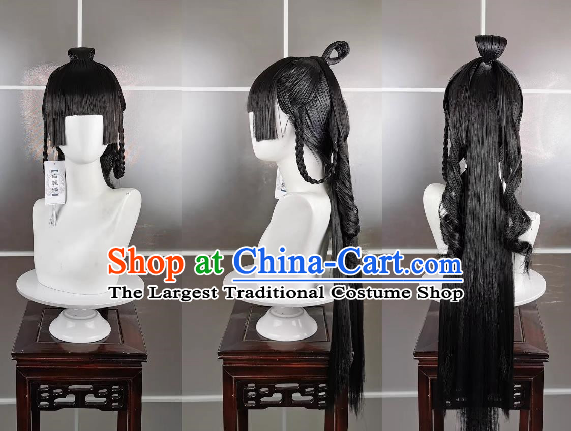 Chunyang Loli He Mengmei Luo Wig Headdress Jianwang 3 Jiansan Cosplay Headpiece