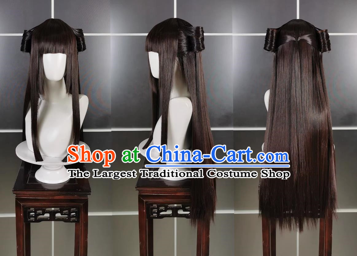 Qixiu Loli Shuo Xue Xiuluo Wig and Headdress Jianwang 3 Jiansan Cosplay Headpiece