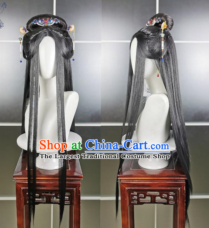 Hanfu Wig and Headdress For Women Full Costume Wig Full Head Hair