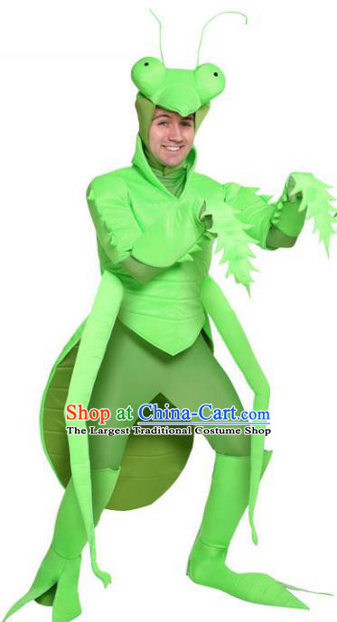 Halloween Stage Performance Clothing Fancy Ball Insect Costume Cosplay Mantis Green Outfit