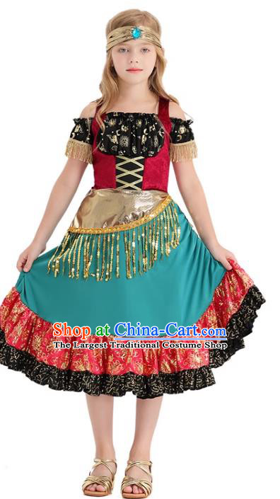 Christmas Drama Performance Clothing Top Halloween Children Costume Cosplay Rome Dress