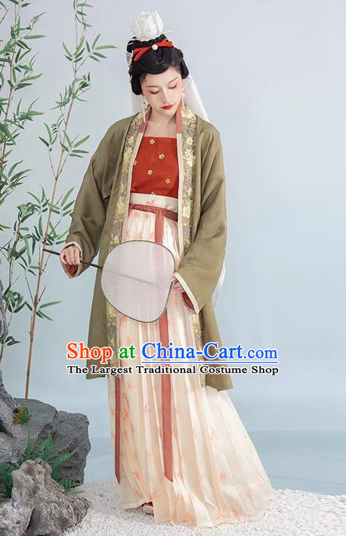 China Song Dynasty Imperial Consort Costumes Traditional Hanfu Dresses Ancient Noble Woman Clothing