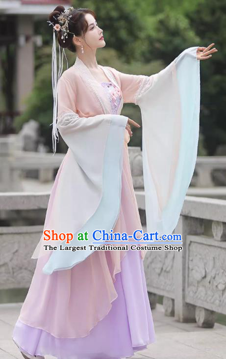 China Traditional Hanfu Classical Dance Dress Jin Dynasty Princess Clothing Ancient Fairy Costumes