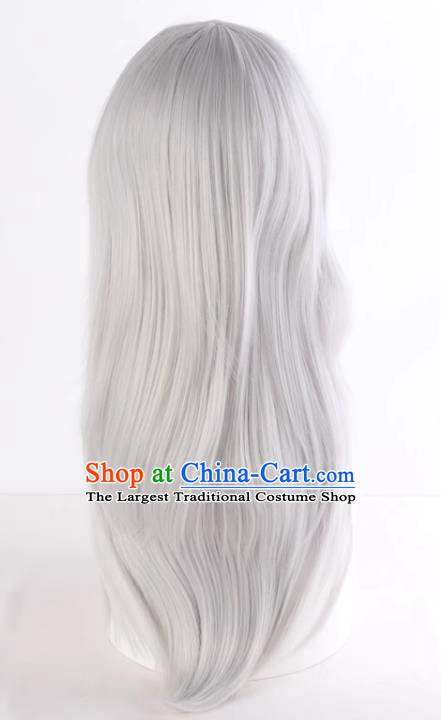 Yuanqi Girl Yuankou Shen Bawei Automata A2 Universal Silver White Long Hair COS Wig