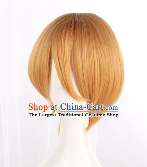 Kise Ryota COS Anime Wig Yellow Short Straight Hair Men's Short Hair Cosplay Wig