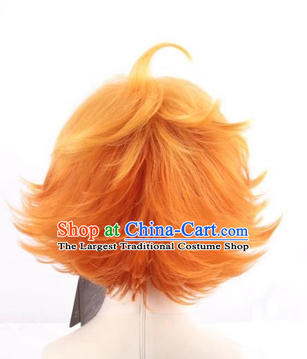 The Promised Neverland Cos Emma Yellow Gradient Orange Reversed Short Hair Cosplay Wig