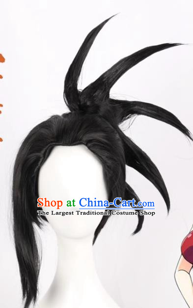 My Hero Academia 8 Million Black Explosive Tiger Card Samurai Head Cosplay Wig