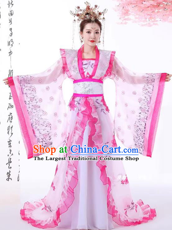 China Tang Dynasty Imperial Consort Clothing Traditional Hanfu Large Size Dress Ancient Fairy Costume