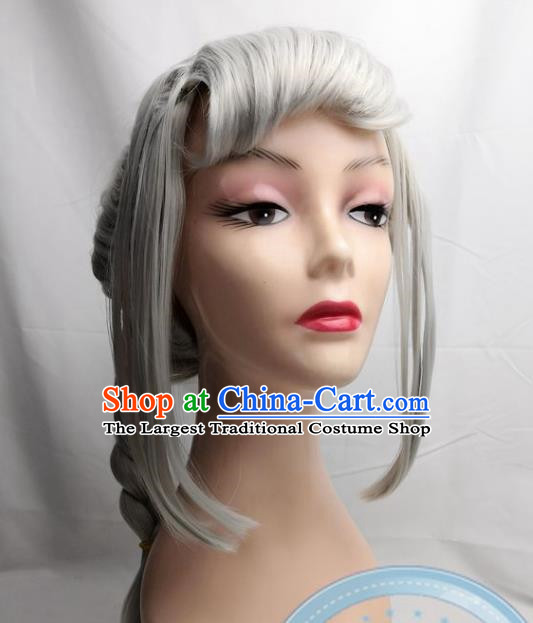 Silver Gray Apex Cos Hero Loba Anime COS Wig