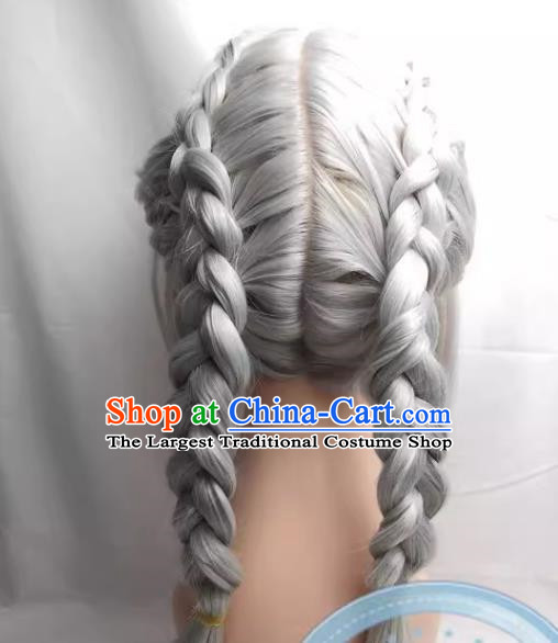 Silver Gray Apex Cos Hero Loba Anime COS Wig