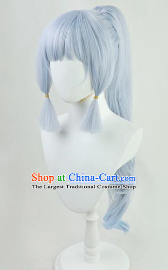 Genshin Kamisato Ayaka Cos Wig Traveler Rice Wife