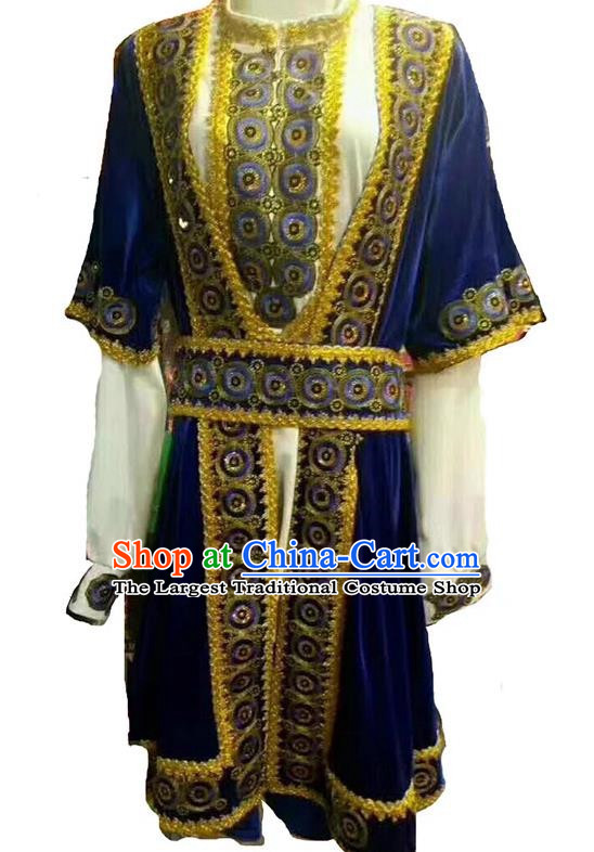 Sapphire China Xinjiang Dance Maxilepu Stage Performance Dance Suit Men Dance Costume