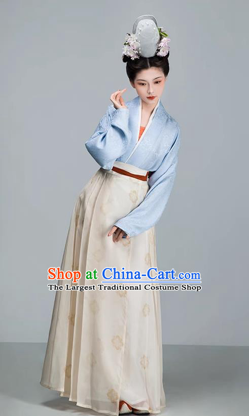 China Traditional Hanfu Mulberry Silk Dresses Song Dynasty Noble Woman Clothing Ancient Court Empress Replica Costumes