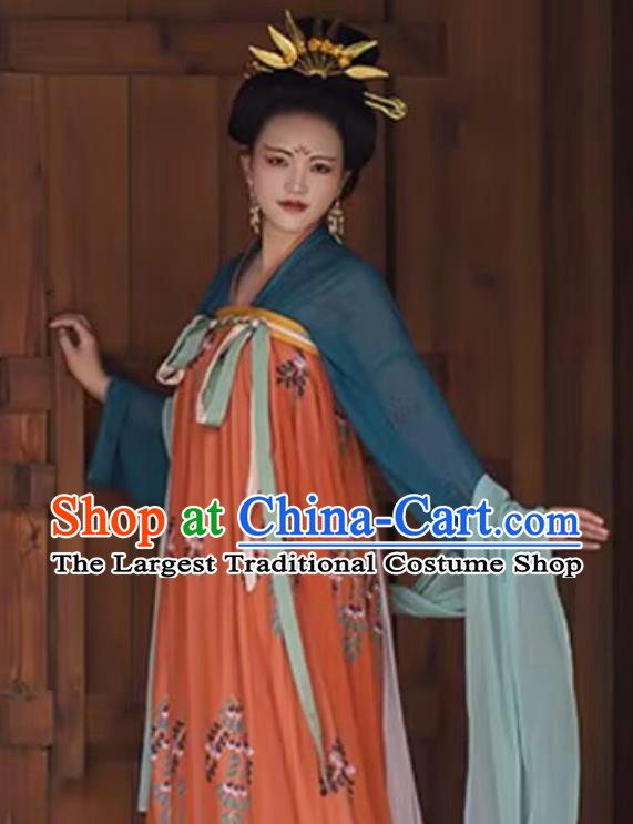 Chinese Tang Dynasty Empress Clothing Ru Qun Hanfu Dresses Ancient Imperial Consort Costumes