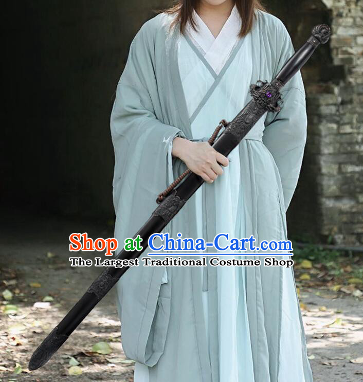 Chinese Ancient Sword Tang Dynasty Knight Sword Handmade Black Sword