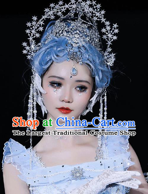 Top Cosplay Fairy Crown Catwalks Hair Jewelries Handmade Stage Show  Headpieces