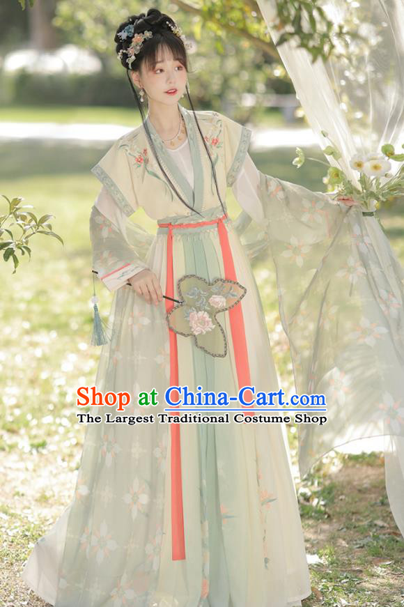 China Ancient Goddess Garment Costumes Hanfu Ruqun Clothing Jin Dynasty Princess Dresses