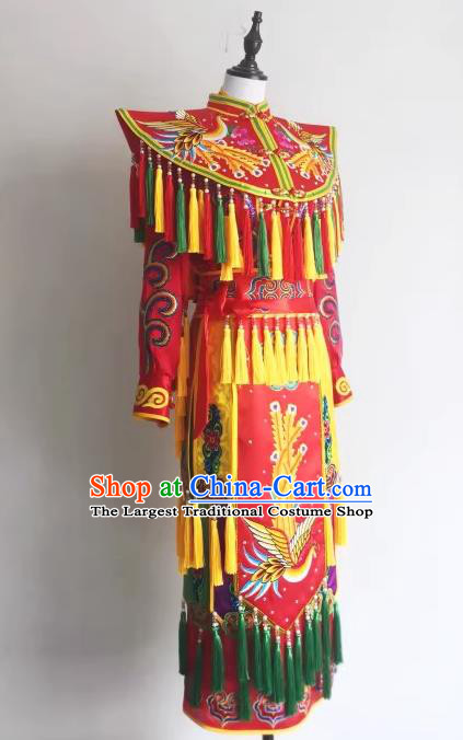 China Folk Dance God Clothing Immortal Priest Frock Fiesta Parade Master Embroidered Costumes