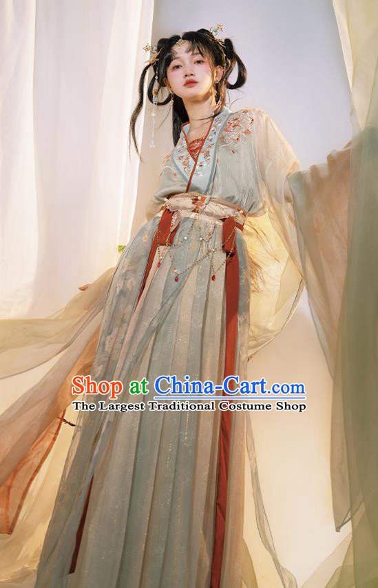 China Northern and Southern Dynasties Royal Princess Clothing Ancient Court Lady Garment Costumes Traditional Hanfu Dresses Complete Set