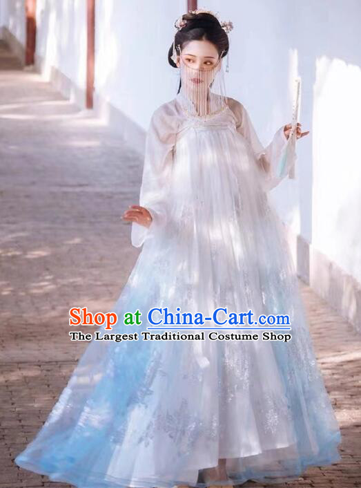 Chinese Tang Dynasty Princess Dresses Traditional Hanfu Fashion Ancient Fairy Garment Costumes