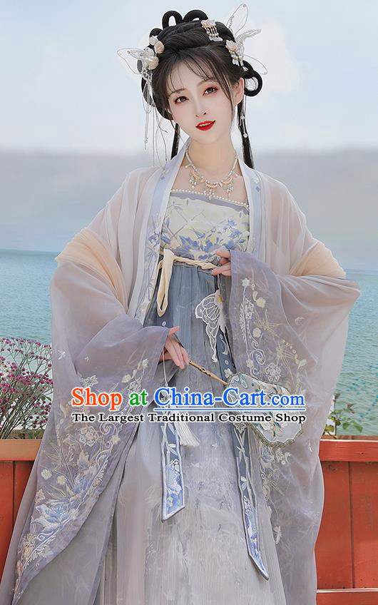 Chinese Tang Dynasty Princess Clothing Traditional Hanfu Dress Ancient Palace Woman Costumes Complete Set