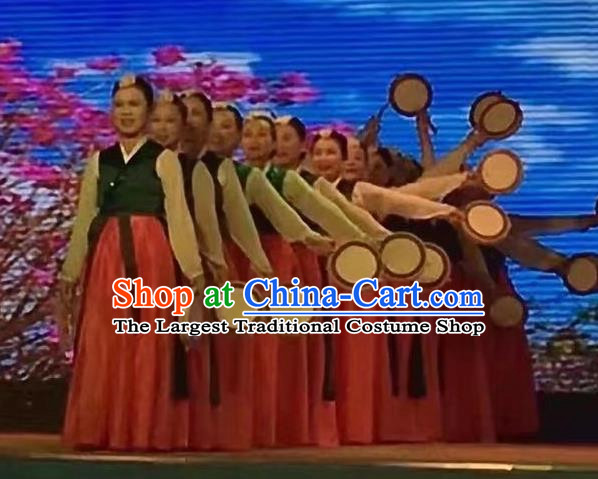 Korean Dance Hanbok Hand Drum Dance