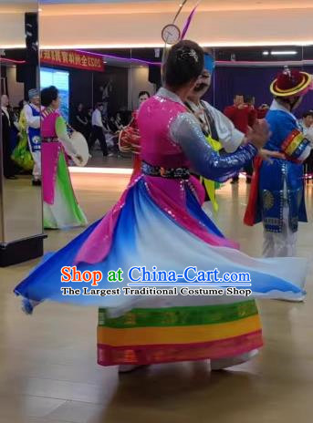 Korean Dance Hanbok Stage Performance Gradient Color