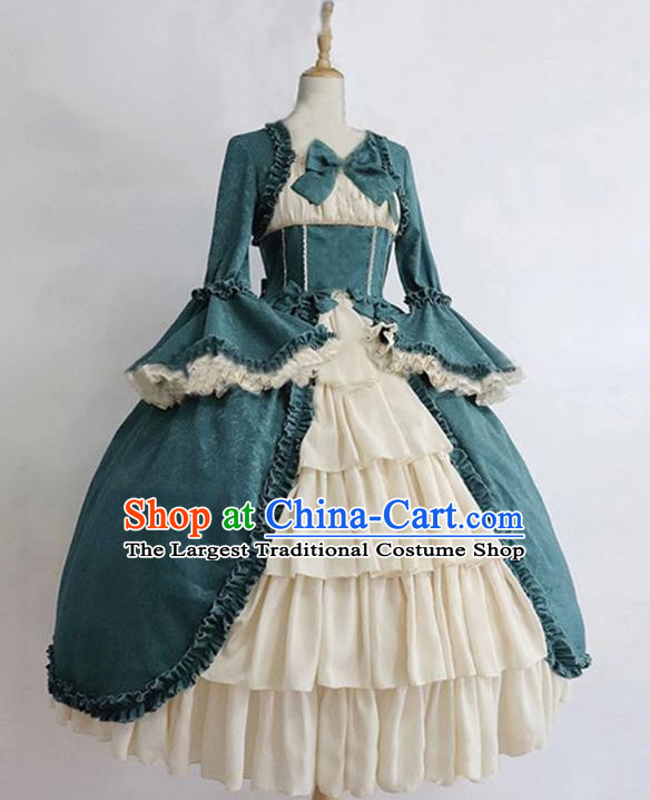 European Medieval Retro Gothic Court Short Dress For Women Suitable For Theatrical Performances Murder Mystery Detective Themed Events