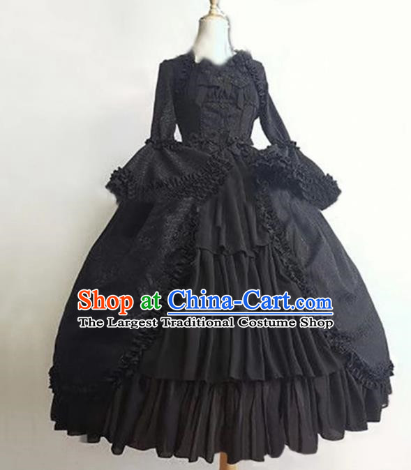 European Medieval Retro Gothic Court Short Dress For Women Suitable For Theatrical Performances Murder Mystery Detective Themed Events