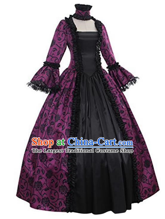 European Medieval Plus Size Women Palace Evening Gown Princess Dress