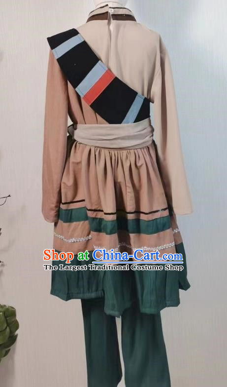 Ethnic Folk Dance Aga People Dance Ethnic Minority Stage Group Dance Costumes