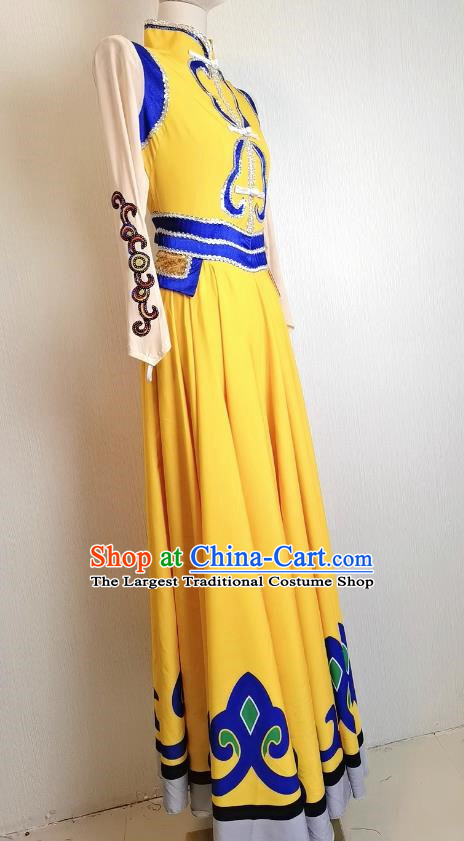 Mongolian Top Bowl Dancer Minority Costume Inner Mongolia Adult Lady Dance Costume Big Swing Skirt Stage Costume