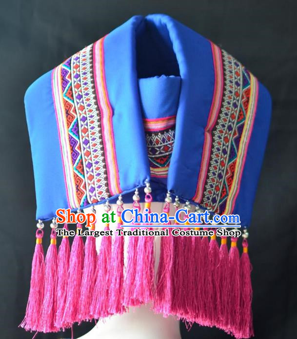 Guangxi Women Adult Minority Performance Hat Zhuang Nationality Folk Song Advanced Embroidery Handmade Headwear