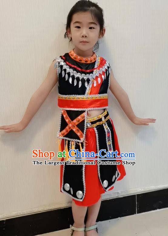 Ethnic Minority Lingling Girls Dance Costumes Miao, Yi, Dong, Zhuang, Yao Performance Costumes