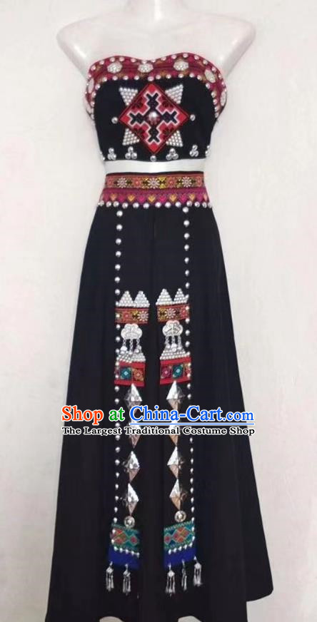 China Ethnic Yunnan Honghe Hani Minority Costumes Minority Festival Costumes Dance Performance Costumes